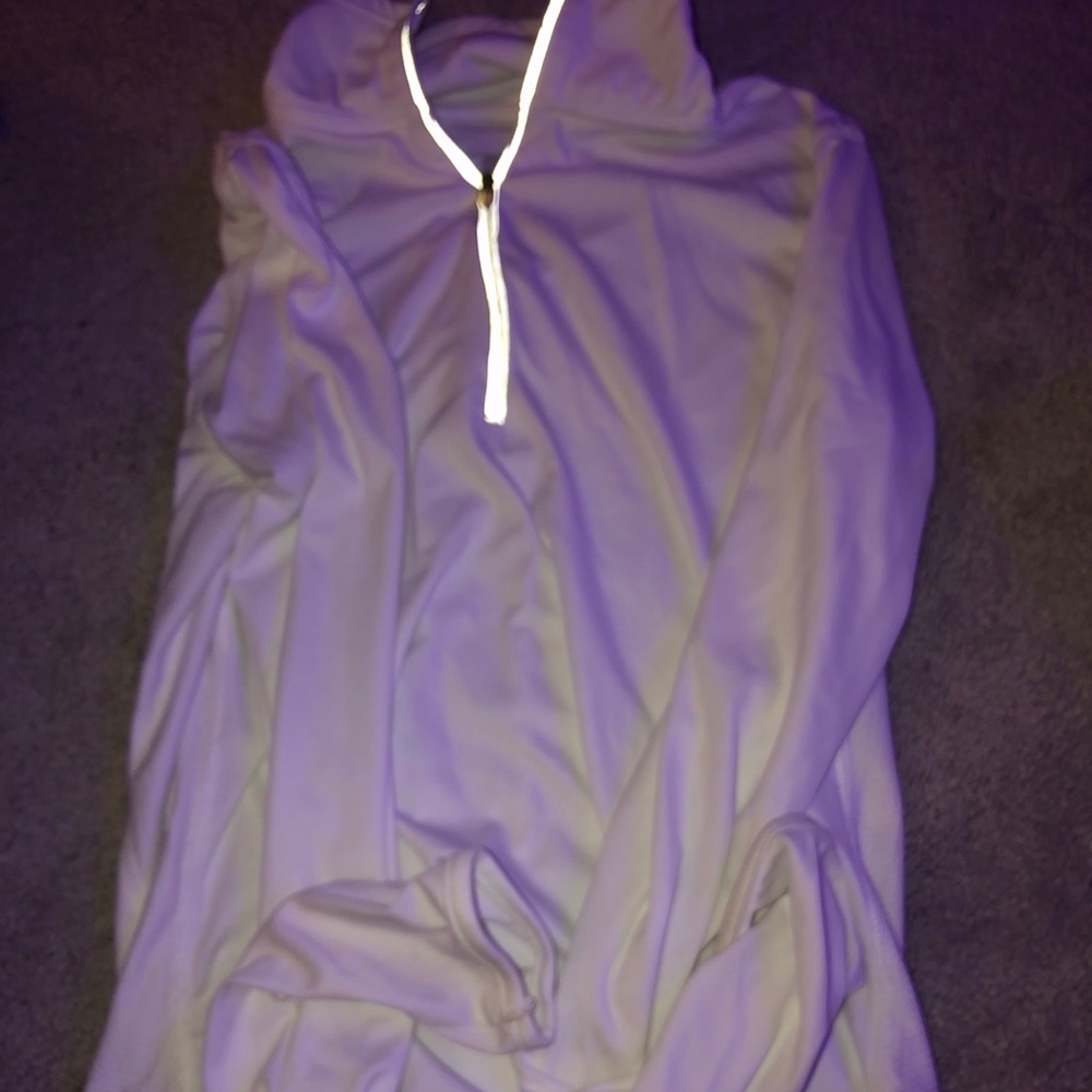 White champion quarter zip